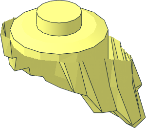 ~Minifig Hair Mid-Length Scraggly with Dual Mould Floppy Witch Hat - Hair