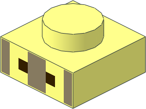 Plate 1 x 1 with Minecraft Micro Mob Villager Mouth Pattern Plate 1 x 1 with Minecraft Micro Mob Villager Mouth Pattern