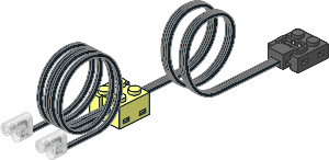 Electric Power Functions Light Unit with Black Coiled Cable