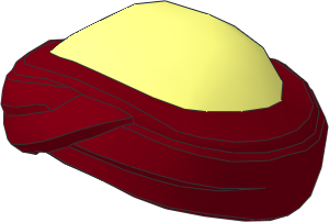 Minifig Headdress with Dark Red Bandana on Bald Scalp Pattern