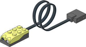 Electric Power Functions IR Distance Sensor with Black Coiled Cable