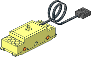 Electric Power Functions Train Motor with Black Coiled Cable