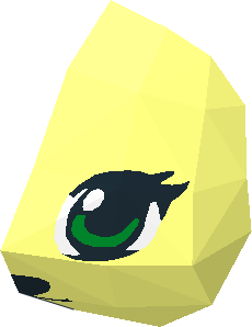 ~Animal Squirrel with Black, Green and White Eyes and Black Eyelashes, Nose and Mouth Pattern - Face Half