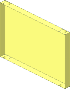 ~Glass for Window 1 x 3 x 2 without Front