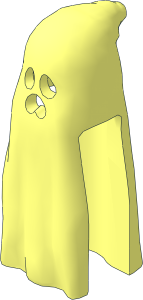 Minifig Ghost Shroud with Open Mouth