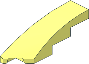 Slope Brick Curved  4 x  1 with Cutout Left