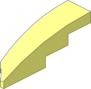 Slope Brick Curved  4 x  1 with Cutout Right