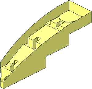 ~Slope Brick Curved  4 x  1 with Cutout Right without Top Face