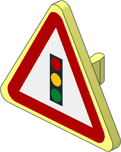 ~Roadsign Clip-on 2.2 x 2.667 Triangular with Traffic Light Sticker (Obsolete) ~Roadsign Clip-on 2.2 x 2.667 Triangular with Traffic Light Sticker (Obsolete)
