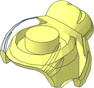 ~Minifig Hair with Top Knot Bun without Patternable Surfaces