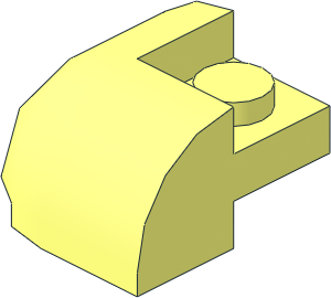 Brick  2 x  2 x  1 with Curved Corner Top