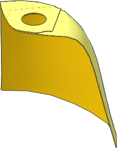 Minifig Cape Cloth with Inside Yellow Pattern (Formed)