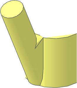 ~Brick  1 x  1 Round with Three 1.65 L Slanted Bars - One Third