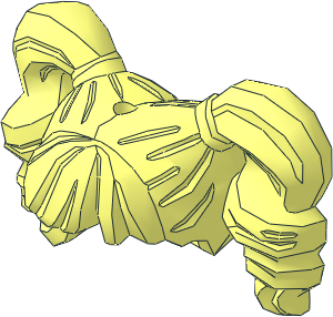 Minifig Hair Female Pigtails High Bouncy, Hole on Top