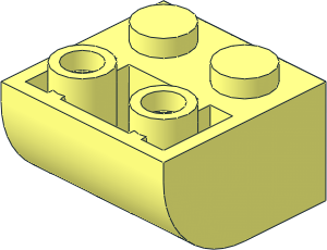 Brick 2 x 2 with Rounded Bottom