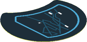 Sticker 1.8 x 1.8 Round with Cutout #12 with Bugatti Chiron Navigation Instrument Sticker 1.8 x 1.8 Round with Cutout #12 with Bugatti Chiron Navigation Instrument