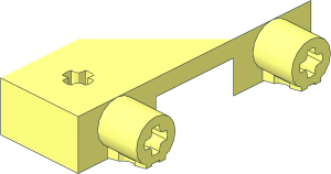 ~Car Base  2 x  6 with Protruding Axle Holes Half