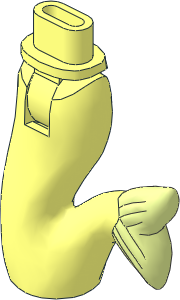 Figure Friends Hips and Legs Mermaid Tail with Light Lime Tip Pattern