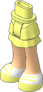 Figure Friends Hips and Legs with Layered Skirt with Light Nougat Legs, Shoes with White Tops and Laces Pattern