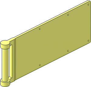 Flag  8 x  3 with Rod with Reinforced Base