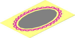 Sticker  2.9 x  1.9 with Oval Mirror