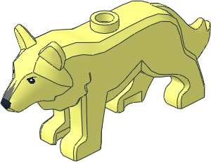 Animal Wolf with Eye and Grey Nose Pattern