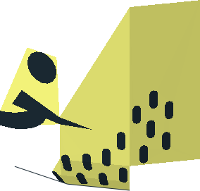 ~Minifig Head with Moustache Pointed, Goatee and Stubble Pattern - Half