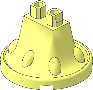 Minifig Lower Body with  4 x  4 Round Robe