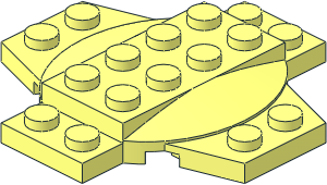 Plate  6 x  6 x  0.667 Cross with Dome Plate  6 x  6 x  0.667 Cross with Dome