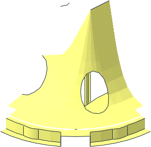 ~Minifig Lower Body with  4 x  4 Round Robe without Patternable Surfaces - Quarter