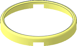 ~Minifig Lower Body with  4 x  4 Round Robe Patternable Surfaces, Bottom Rim