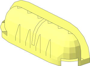 ~Brick  1 x  4 with Curved Top and Corners without Top Surface