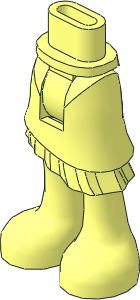 Figure Friends Hips and Legs with Asymmetrical Layered Skirt