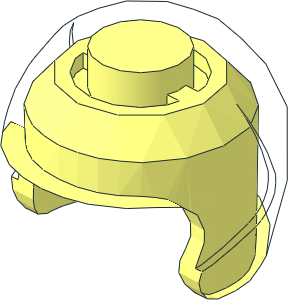 ~Minifig Helmet Standard with Open Chin - Base without Top Surface