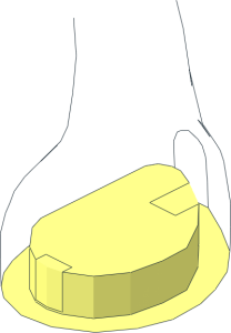 ~Figure Friends Foot Underside for Legs with Thick Hinge