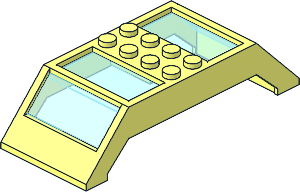 Window 4 x 10 x 2 Slope Double with Trans Light Blue Glass Window 4 x 10 x 2 Slope Double with Trans Light Blue Glass