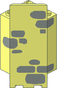 Panel Wall 3 x 3 x 6 Corner with Light Grey Stones Pattern Panel Wall 3 x 3 x 6 Corner with Light Grey Stones Pattern