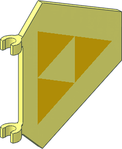 Flag  5 x  6 Hexagonal with Thick C-Clip with Blacktron I Logo Pattern