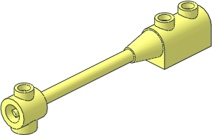 Bar  1 x  8 with Brick  1 x  2 Curved Top End With Axlehole