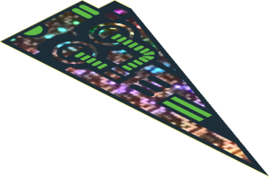 Sticker  2.5 x  6.7 with Black and Green Unitron Circuitry - Right Side