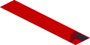 ~Sticker  1.8 x  1.9 with Black Air Vent Large on Red Background Right - Fifth Face