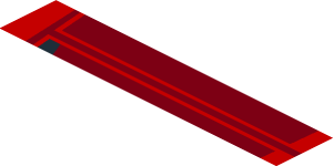 ~Sticker  1.8 x  1.9 with Black Air Vent Large on Red Background Right - Second Face