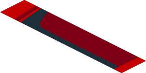 ~Sticker  1.8 x  1.9 with Black Air Vent Large on Red Background Right - Third Face