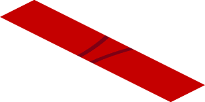 ~Sticker  1.8 x  1.9 with Black Air Vent NACA on Red Background - Third Face