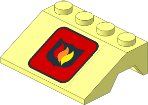 Car Mudguard  3 x  4 with Fire Logo Badge Large Sticker