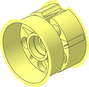 ~Wheel 15 x 24 with Integral Hard-Plastic Smooth Tyre Rim