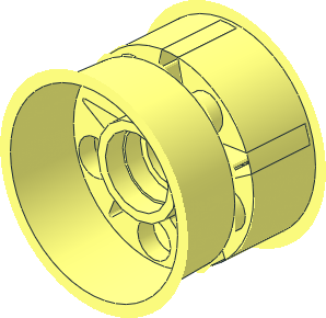 ~Wheel 15 x 30 with Integral Hard-Plastic Smooth Tyre Rim