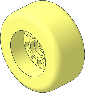 Wheel 15 x 30 with Integral Hard-Plastic Smooth Tyre