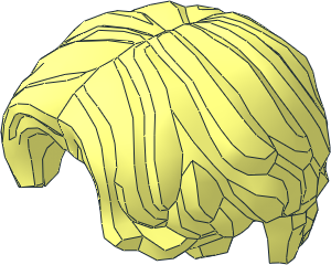 Minifig Hair Short Wavy Parted on Right