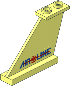 Tail  4 x  1 x  3 with "AIR LINE" with Red Globe Logo Left Sticker